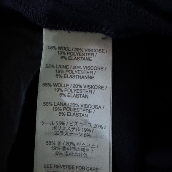 J. Crew Navy Women's Wool Blend Flat Front pants in four-season stretch Size 12 - Picture 6 of 6